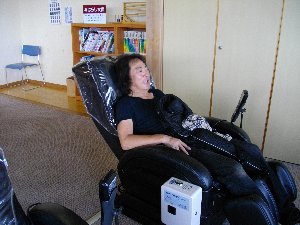 入浴後はマッサージタイム