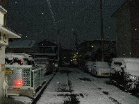 道路にも雪が