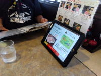 注文はタブレット