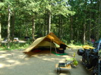 私のテントにタープ