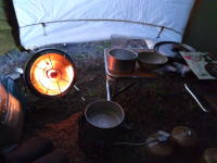 寒かったのでガスストーブ点火