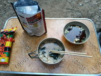 朝飯の鮭茶漬け