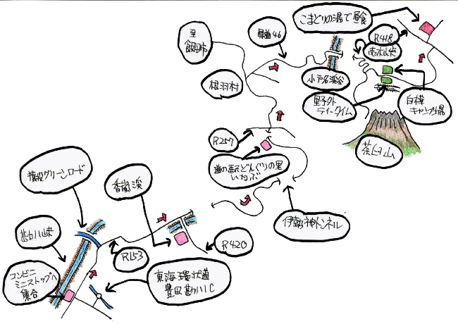 ママ友と走る会Uルート図
