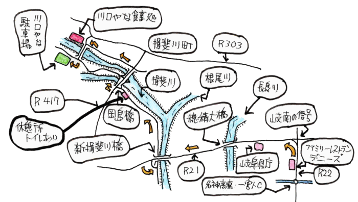 旧車ツーリングルート図 旧車ツーリングルート図