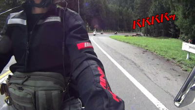 湯谷温泉付近走行 湯谷温泉付近走行