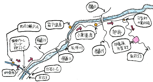 旭高原ルート図