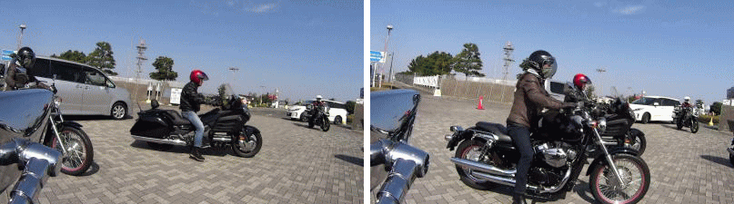 広報館入り口で方向転換 広報館入り口で方向転換