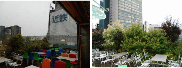 雨で野外席は誰も居ない 雨で野外席は誰も居ない