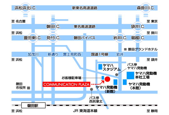 ヤマハコミニケーションプラザルート図
