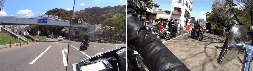 市内を走り金華山ロープウェー乗り場駐車場へ到着 市内を走り金華山ロープウェー乗り場駐車場へ到着