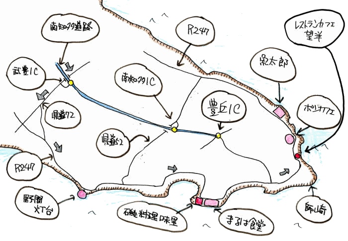 番外知多半島ルート図 番外知多半島ルート図