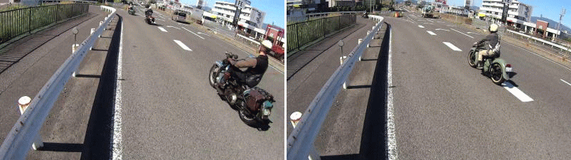 新揖斐川橋を渡り堤防道路へ 新揖斐川橋を渡り堤防道路へ