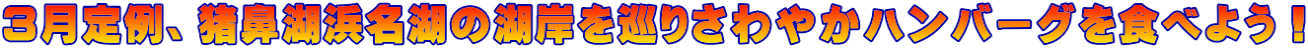 ３月定例、猪鼻湖浜名湖の湖岸を巡りさわやかハンバーグを食べよう！