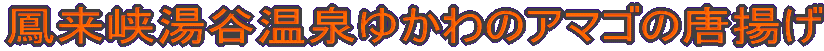 鳳来峡湯谷温泉ゆかわのアマゴの唐揚げ
