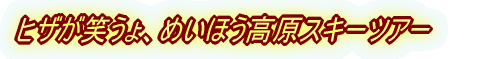 ヒザが笑うょ、めいほう高原スキーツアー