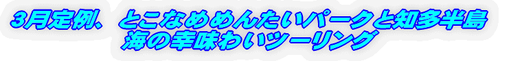3月定例、とこなめめんたいパークと知多半島海の幸味わいツーリング