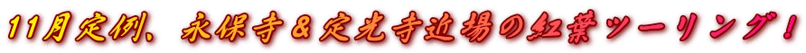 11月定例、永保寺&定光寺近場の紅葉ツーリング!