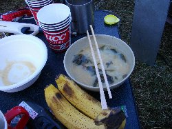 味噌汁雑炊にしました