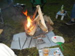 焚き火開始