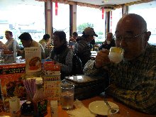 店内はライダーでいっぱい