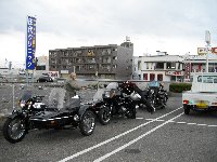 ５台参加したうちの３台のサイドカー