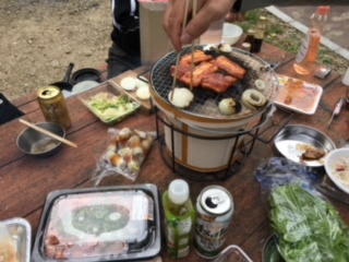 焼き肉開始