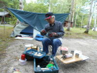 石さんも朝食タイム