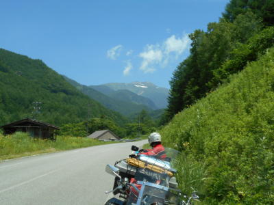 乗鞍岳が見えた